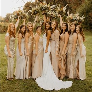 Lulus sparkly dress- Champaign/rose gold